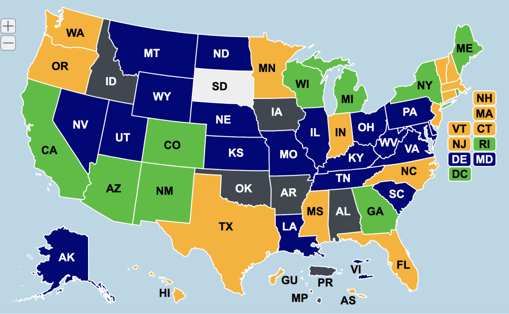 Interactive map of each state's progress with home energy rebates